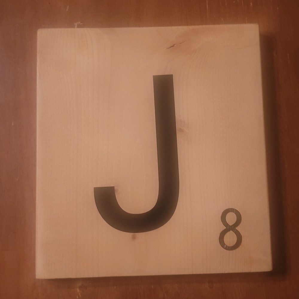 Brand New Scrabble style Letter J